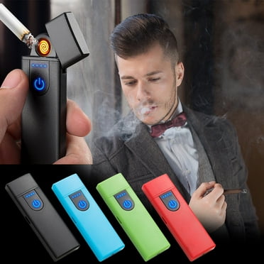 Electric Lighter Windproof, Flameless Lighter, USB Rechargeable Lighter, Compact Pocket Style, Touching Induction Heating Wire, Suitable for Camping, Tourism and Hiking, Gift for Men