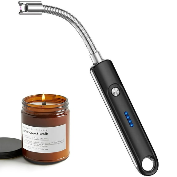 Electric Lighter for Candles, Rechargeable USB Lighter with Safety Switch, Lighter for Grill Gas Stove Camping Fireworks