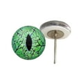 thumbnail image 1 of Electric Lime Green Raptor Glass Eyes on Wire Pin Posts, 1 of 3