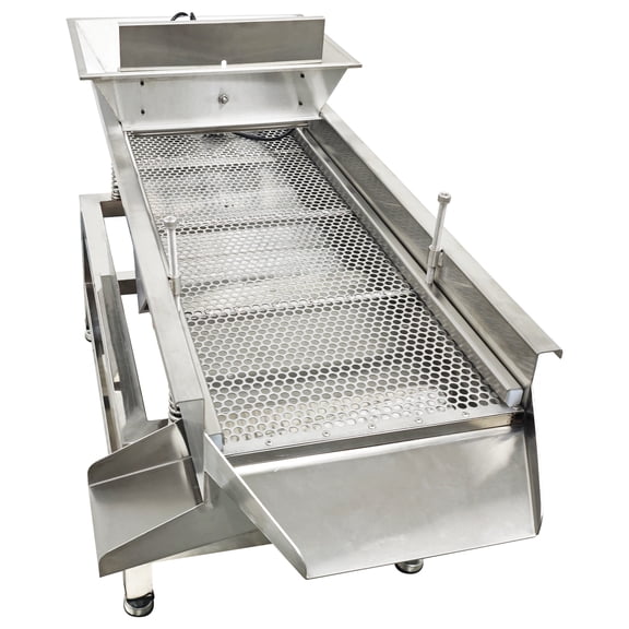 Electric Linear Sifter Machine Stainless Steel Vibrating Screen 1 Layer 10mm Screen 120W Motor*2