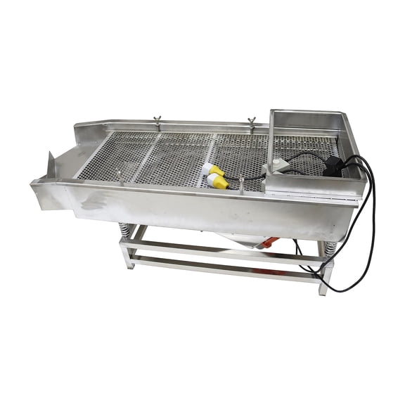 Electric Linear Vibrating Sieve Screen Shaker Sifter with Two Layers 10mm and 8mm Stainless Steel