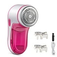 thumbnail image 1 of Electric Lint Remover,Fabric Shaver,Sweater Shaver,3 Stainless Steel Blades,USB&Battery Powered,Quickly Effectively Remove Pilling of Clothes,Couch,Bed Sheets,Socks Fabric-with 1 Extra Blades,Red, 1 of 9