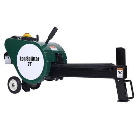 Electric Log Splitter 7 Ton, Double Flywheel Wood Splitter - 2HP 16A Portable Firewood Splitter Horizontal