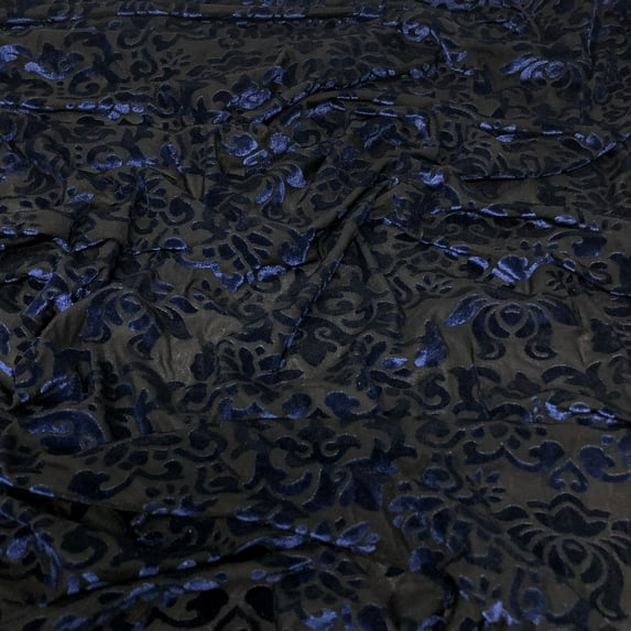 Electric Lotus Floral Burnout Velvet