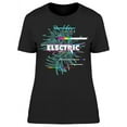 thumbnail image 1 of Electric Love Typography T-Shirt Women -Image by Shutterstock, Female Large, 1 of 4