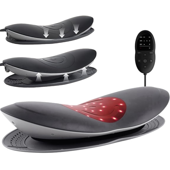 Electric Lumbar Massage, Traction Device with 3-Level Adjustment, Dynamic Airbag Stretcher & Remote Control for Lower Back Fatigue Relief & Muscle