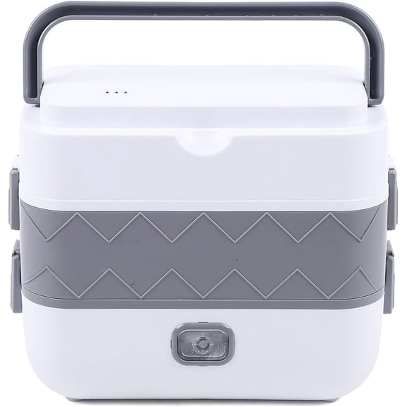 Electric Lunch Box,2L Portable Electric Self Cooking Heating Bento Lunch Box Multifunctional Mini Storage Warmer Container Rice Cooker Steamer,110V,Stainless Steel