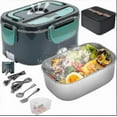 thumbnail image 1 of Electric Lunch Box 3 In 1 For Car/truck And Office, Portable Heater 220v & 12v 24v Stainless Steel Food Heater, 1 of 4