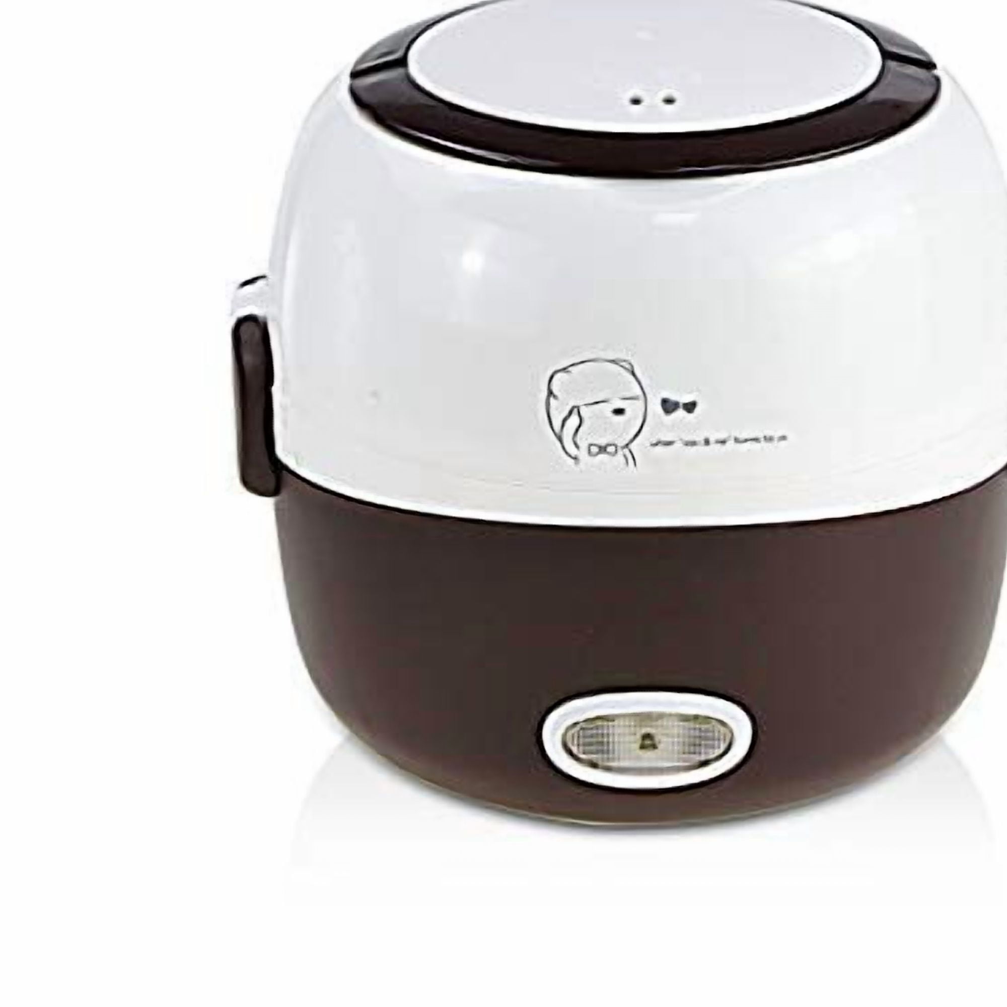 Portable Electric Lunch Box Rice Cooker - 3-Layer 2L Stainless Steel Food Warmer With Steaming Rack, 110V