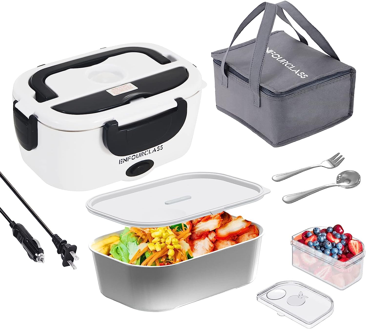 Double-layer Electric Lunch Box 12V 24V 220V 3 In 1 Electric Lu Ptc Heating  Element For Price Zis Electric Lunch Box For Office