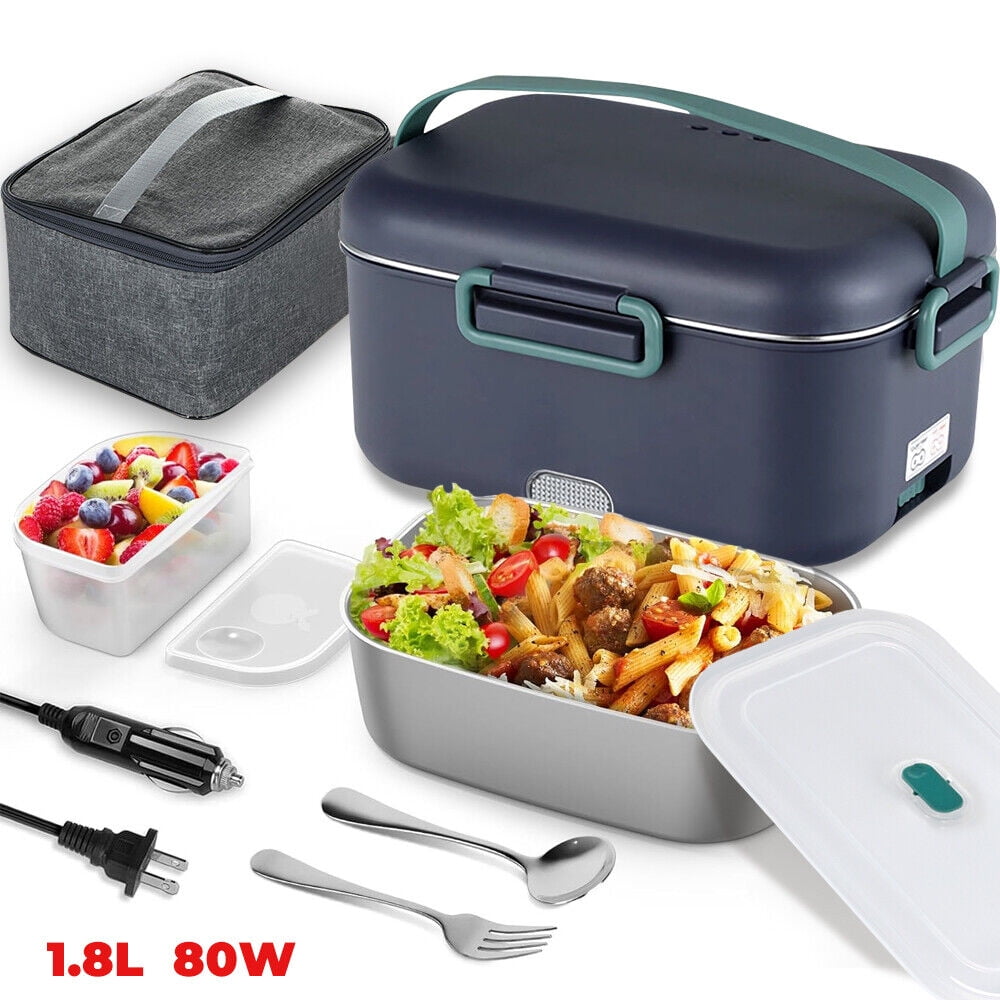 Electric Lunch Box 80W Food Heater 12V 24V 110V Heated Lunch Boxes for