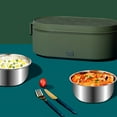 thumbnail image 1 of Electric Lunch Box for Adults 80W 1.8L, Faster Heated Lunch Boxes for Men, Electric Lunch Box Food Heater Portable 12/24/110V Heating Lunch Box for Work/Car/Truck with Bag (Green), 1 of 6