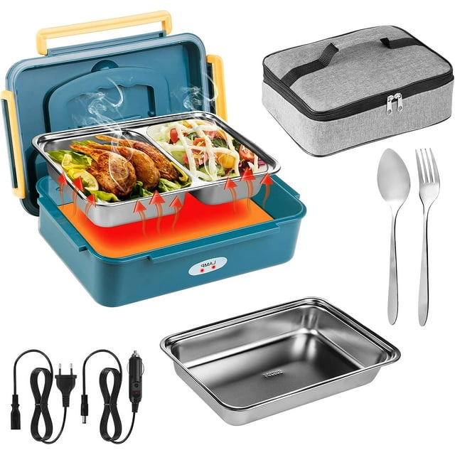 Electric Lunch Box Food Heater 3 in 1 Portable Heated Lunch Boxes for