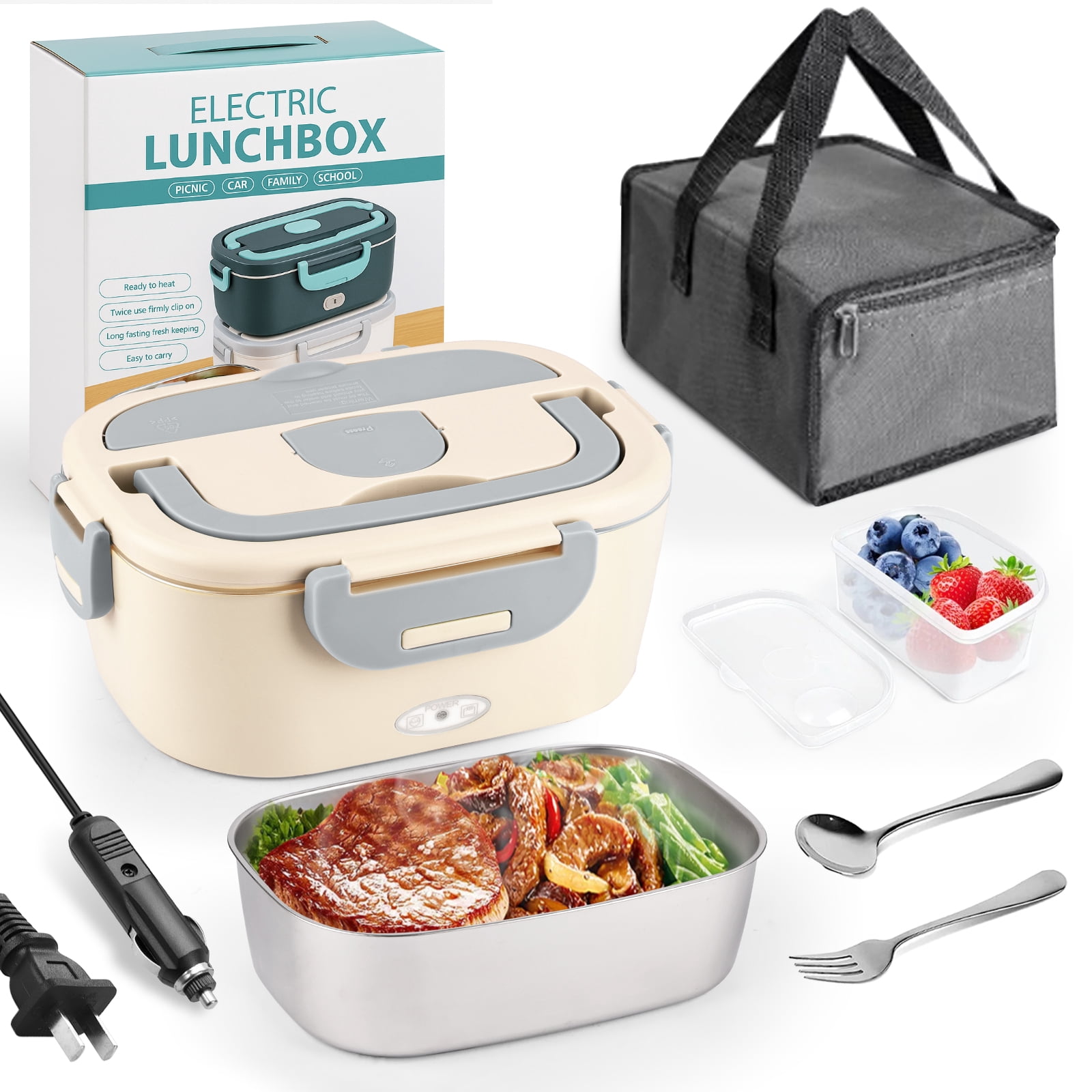 Heating Box Electric Lunch Box Food Heater, 60W Electric Heating Lunch Boxes for ...