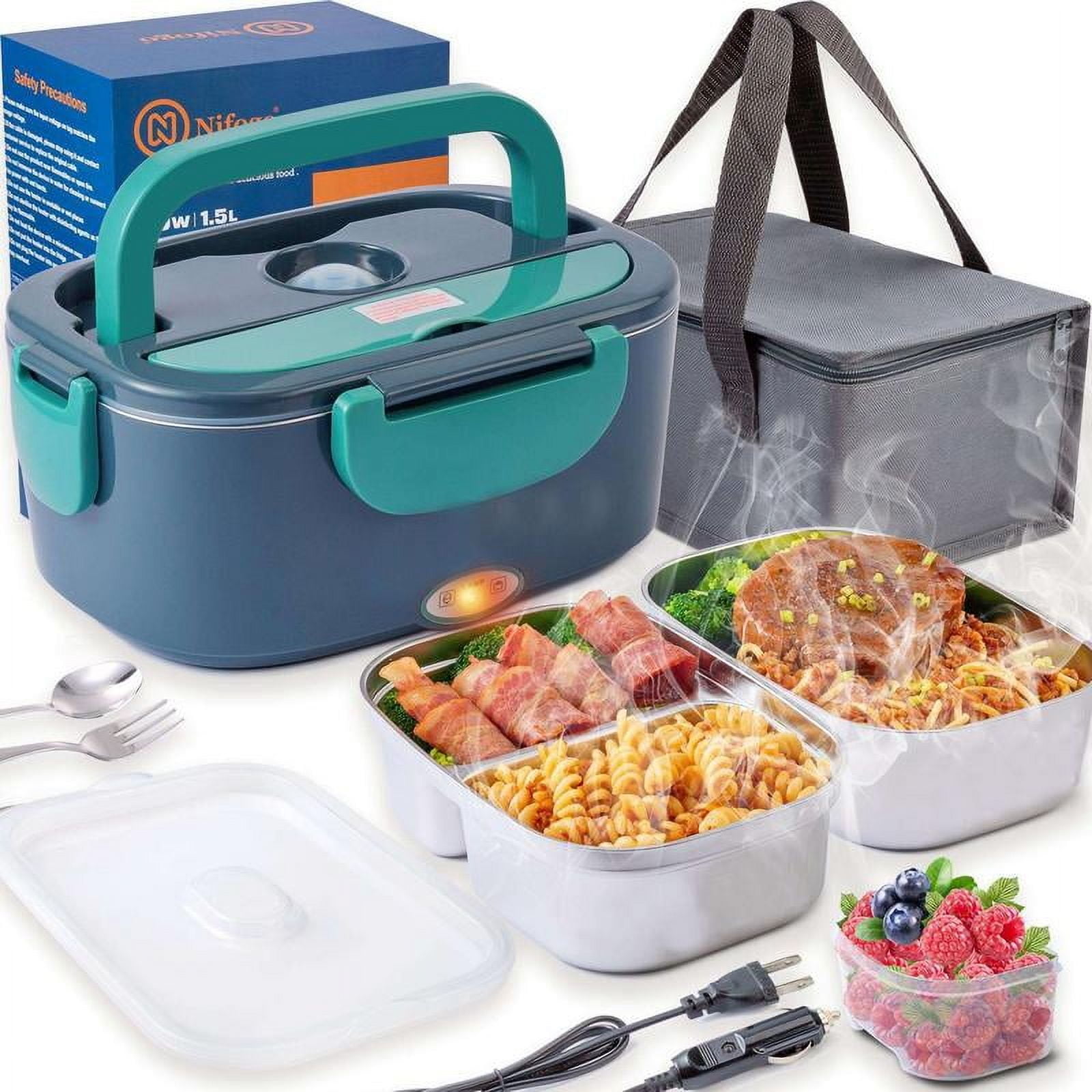 Electric Lunch Box Food Heater 80W Portable Heated Lunch Box for Adults ...