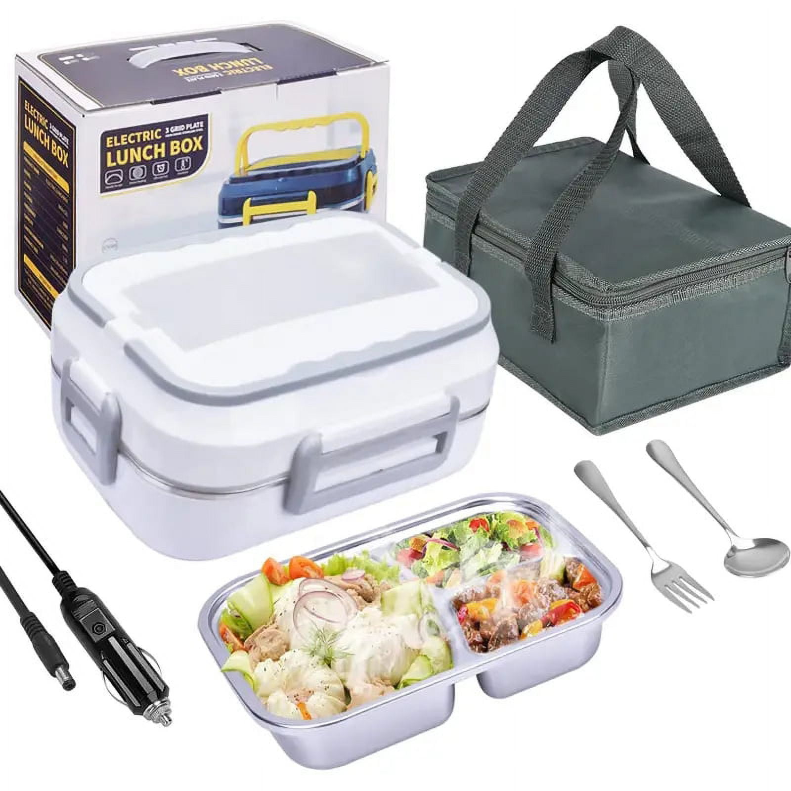 Electric Lunch Box Food Heater-portable & Leakproof-detachable Stainless  Steel Container-ideal For Car & Home Use-1.5l Capacity-110v/12v  Compatible-upgraded Heating Technology