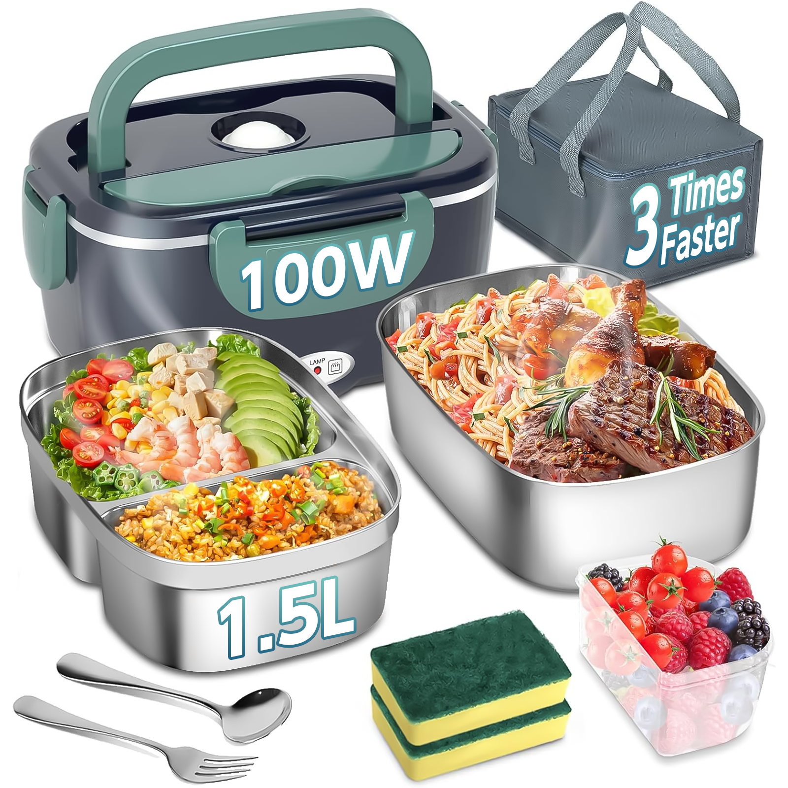 Bento Box Loncheras En Walmart Food Lonchera Electrica Portatil