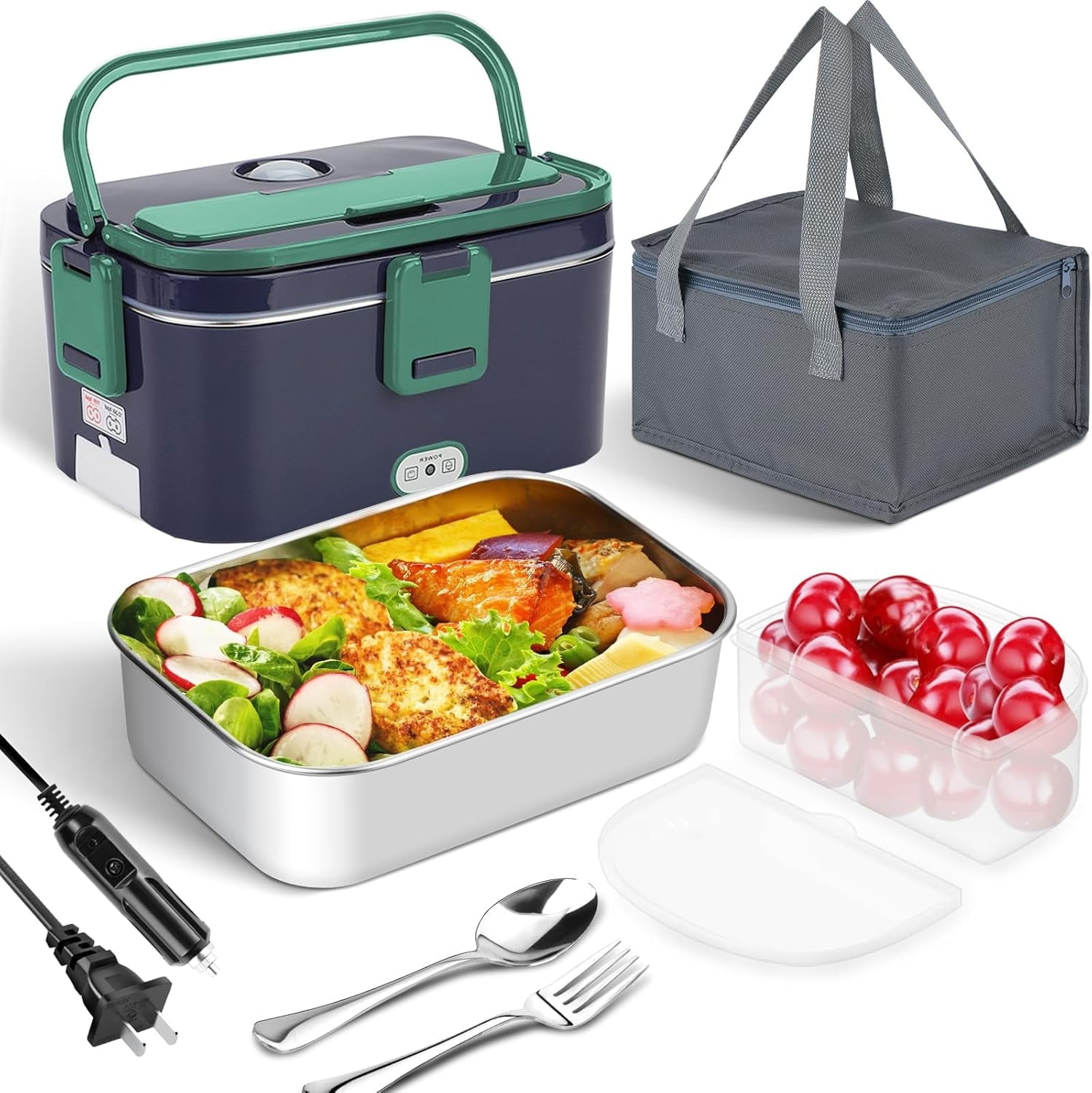 Draadloze Elektrische Lunchbox, 500ml 25W Snellere Verwarmde Lunchbox