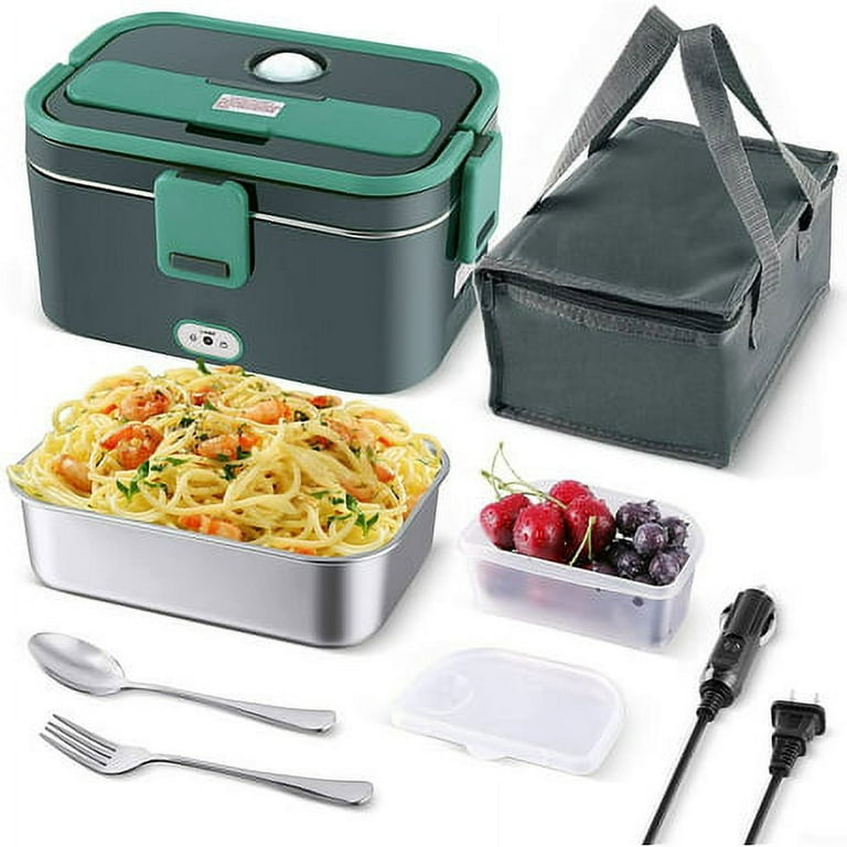 Heated Lunch Box 12 V Portable Hot Food Warmer Electric Car Truck Home Use  1.8L