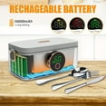 thumbnail image 1 of Electric Lunch Box - Rechargeable Heating Lunch Box, Self-Heating Lunch Box with Utensils and Insulated Lunch Box Bag, Work, Travel, Office Food Heater, Includes Tableware and Insulated Bag, 1 of 9