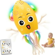 Gmdisc Electric Dancing Octopus Baby Toy, Automatic Obstacle Avoidance Squid Toy with LED&Music, DIY Expressions, Christmas Toys Gifts for Kids