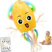 Gmdisc Electric Dancing Octopus Baby Toy, Automatic Obstacle Avoidance Squid Toy with LED&Music, DIY Expressions, Christmas Toys Gifts for Kids