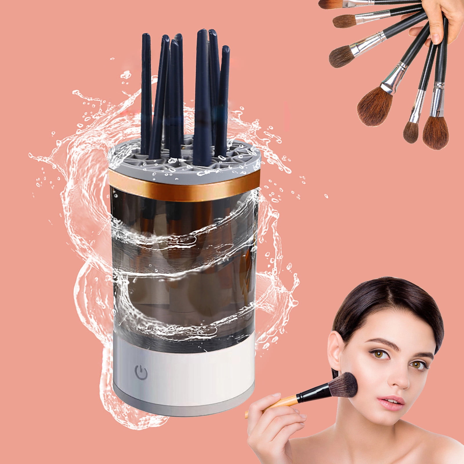 Electric Makeup Brush Cleaner 2024 New Electric Makeup Brush Cleaner Automatic Spinning Makeup
