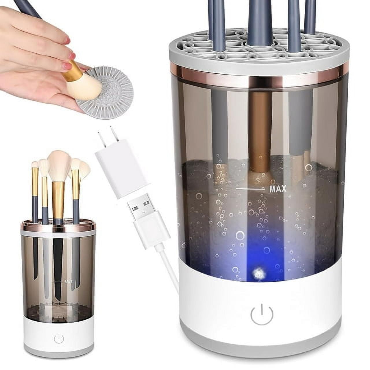 Electric Makeup Brush Cleaner Machine,Portable Automatic Cosmetic Brush