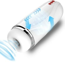 Enrseto Electric Male Masturbator Cup with 10 Vibrating & 5 Sucking Modes 3D Textured Masturbating Pocket Stroker for Men