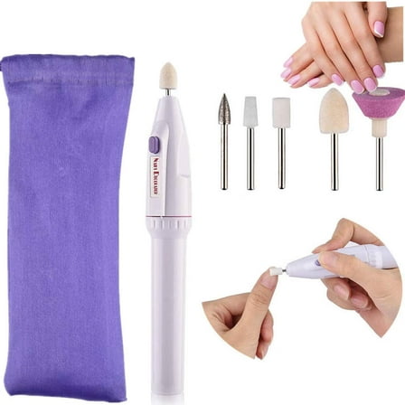Electric Manicure Set，5-in-1 Electric Manicure Nail Drill File Grinder Set，Personal Manicure Pedicure Kit