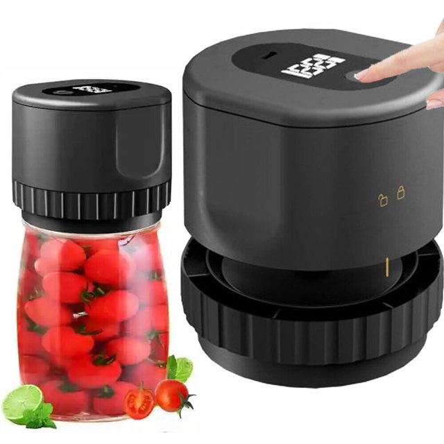Electric Mason Jar Vacuum Sealer Kit For Wide Mouth And Regular Mouth