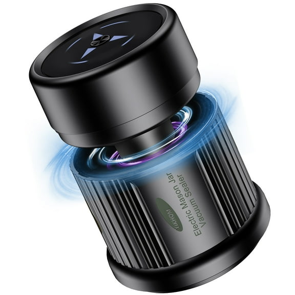 Electric Mason Jar Vacuum Sealer Kit, Fully Auto Sealer for Wide and Regular Mouth Mason Jars, Cordless Food Vacuum Saver for Sealer Bags, Rechargeable Vacuum Sealer, Ideal Present for Mom, Wife