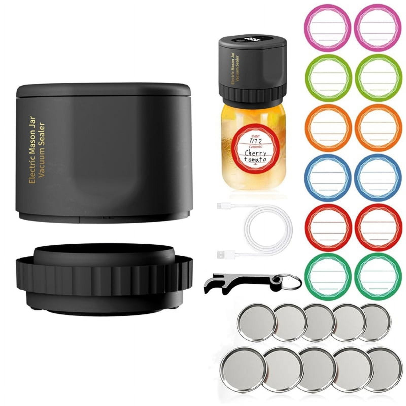 Electric Mason Jar Vacuum Sealer for Canning Jars with Mouth and
