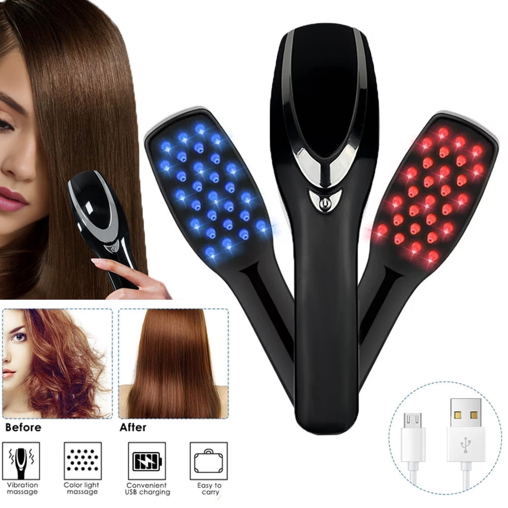 HQinX 3-IN-1 Electric Massage Comb,Phototherapy Scalp Massager for Hair Growth \u0026 Anti Hair Loss,USB Rechargeable,Electric Head Scratcher, Massage Comb with Soft Rubber