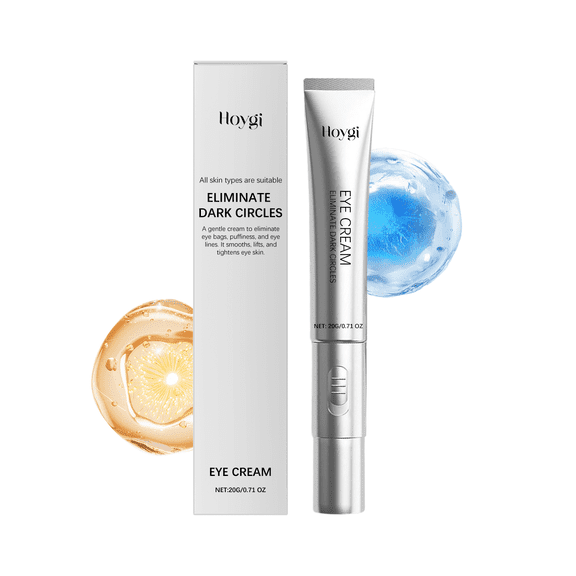 Electric Massage Eye Cream, Deep Moisturizing Anti-Aging Eye Cream for Dark Circles and Fine Lines, Firming and Hydrating Eye Treatment with Glycerin, Vitamin C, and Tea Leaf Extract