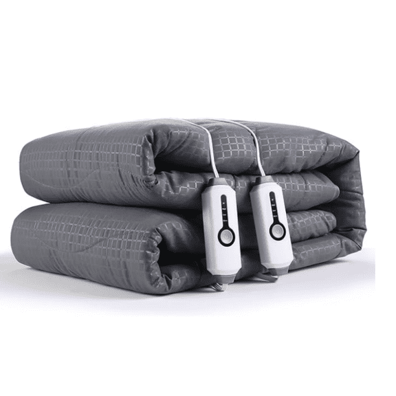 Electric Mattress Pad Queen Size 60''80'', 4 Heating Levels & 10 Hour Auto Shut Off, Elastic Deep Pocket, Warm and Soft Comfort Fabric, Machine Washable, Grey