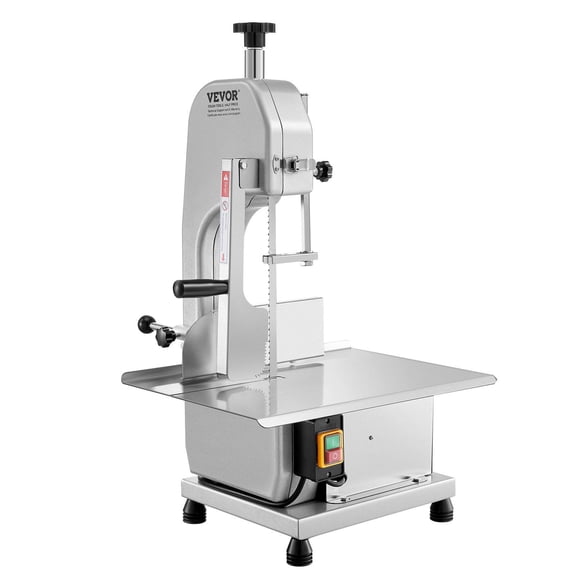 Electric Meat & Bone Saw, 650W, Stainless Steel Construction, Cuts Up to 4.33 Inches Thick, Ideal for Frozen Meat, Fish, Poultry, Compact Workbench Design