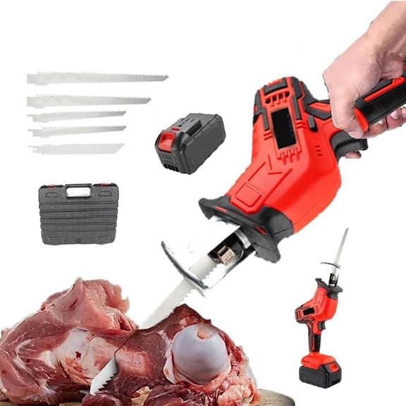 Electric Meat Bone Saw, Handheld Electric Butcher Saw, With 4 Blades And Storage Box, Professional Handheld Butcher Saw,Weight Approx. 2kg