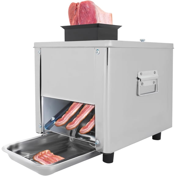 Electric Meat Cutter Machine, 850W 7mm Jerky Slicer Machine 330lb/h Meat Cuber Machine Electric Meat Cutter for Slices Strips Cubes Minced Meat