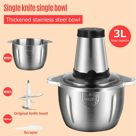 Electric Meat Grinder, 3L Large Capacity, Stainless Steel, 2 Gears, 250W Power, Ideal for Kitchen Cooking and Blending