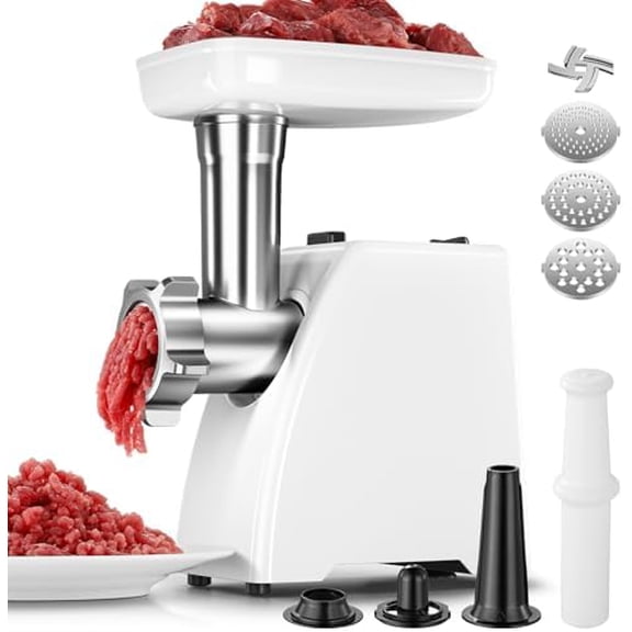 Electric Meat Grinder,Sausage Stuffer Maker With Blades,3 Plates, Sausage Tube & Kubbe Kit for Home & Kitchen Using$$Home Decor, Kitchen, & Other
