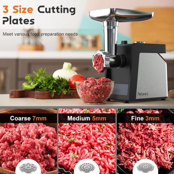 Electric Meat Grinder with 2600W Copper Motor for Home Kitchen Use