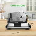 thumbnail image 1 of Electric Meat Slicer | 200W Automatic  & Bread Cutter | Adjustable Thickness Dial 0-15mm | Removable Stainless Steel Blade for Home Kitchen Use (Black), 1 of 6
