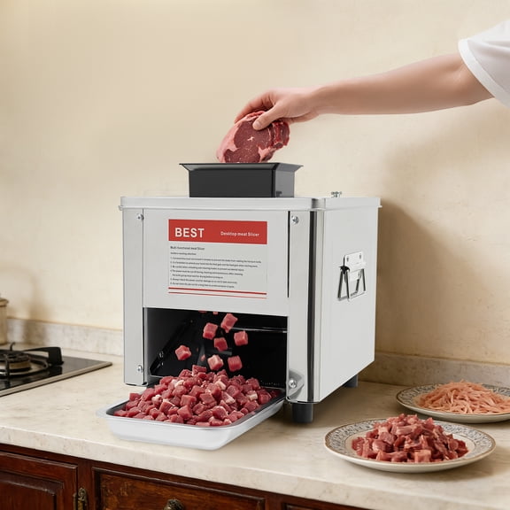 Electric Meat Slicer, Meat Cutter Machine, Stainless Steel Meat Cutting Machine 850W 110V