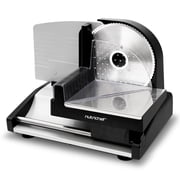 Electric Meat Slicing Machine - Automatic Food Preparation Equipment Meat Slicer for Kitchen Use Black