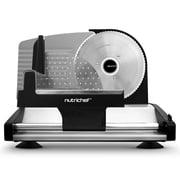 Electric Meat Slicing Machine - Automatic Food Preparation Equipment Meat Slicer for Kitchen Use Black