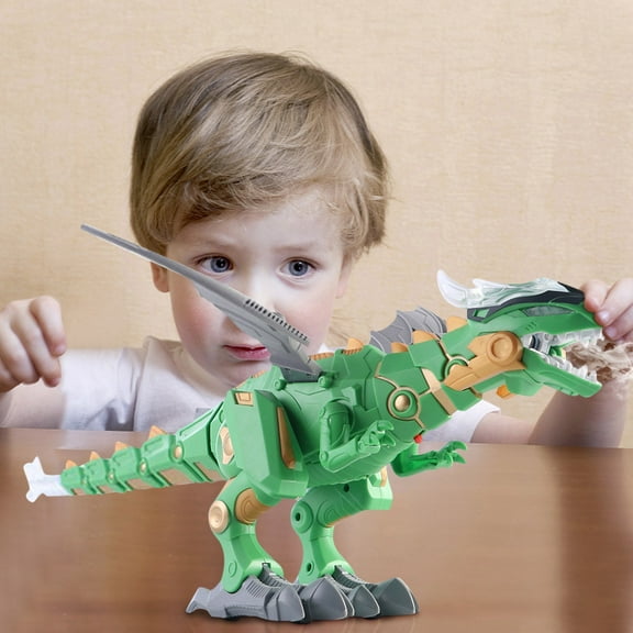 Electric Mechanical Dinosaur Toy,Walking Roaring Function,Spray Light Effect,Flexible Movable Joints,Rounded Smooth Edges,Cool Lighting Concert,Kids Interactive Dinosaur Toys