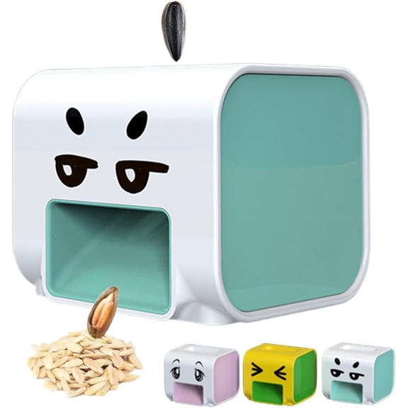 Electric Melon Machine Sunflower Seed Peeler, Automatic Peeler Shells Sunflower Seeds, Electric Seed Peeler, Distinguish Between Good and Bad Seeds for Casual Snacks (Blue)