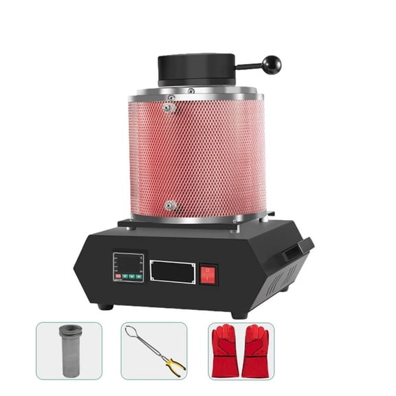 Electric Melting Furnace Machine, High Temperature Melting Of Gold Silver Copper Aluminum Melting Furnace Jewelry Making Tool ,Powerhouse Performance