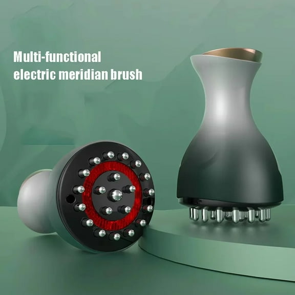 Electric Meridian Brush Body Gua Sha Massager Vibrate Microcurrent Hot Compress Scraping Lymphatic Drainage Machine Fat Burner